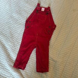 Red corduroy Hanna Andersson 2T overalls